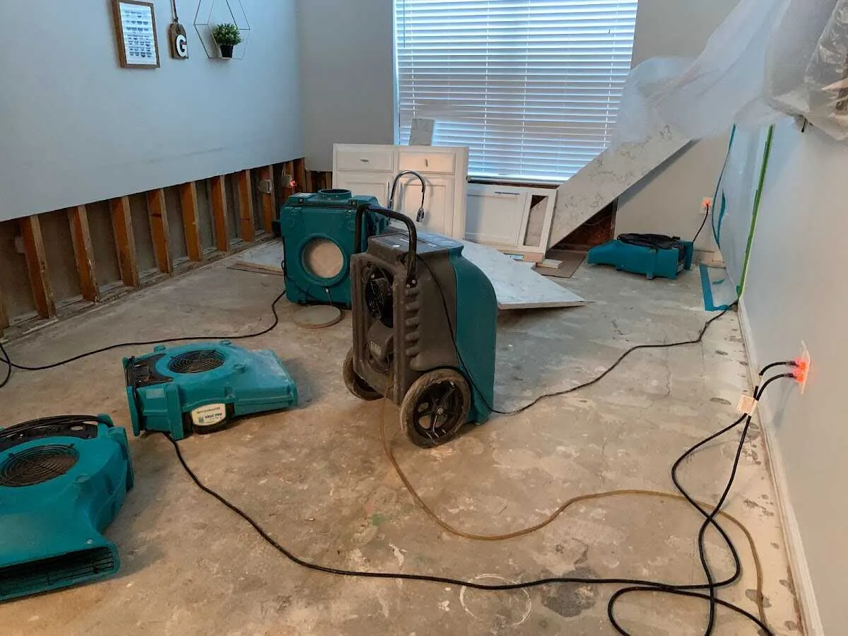 Dehumidifier in flood-cut room for Water Extraction & Removal in Adrian